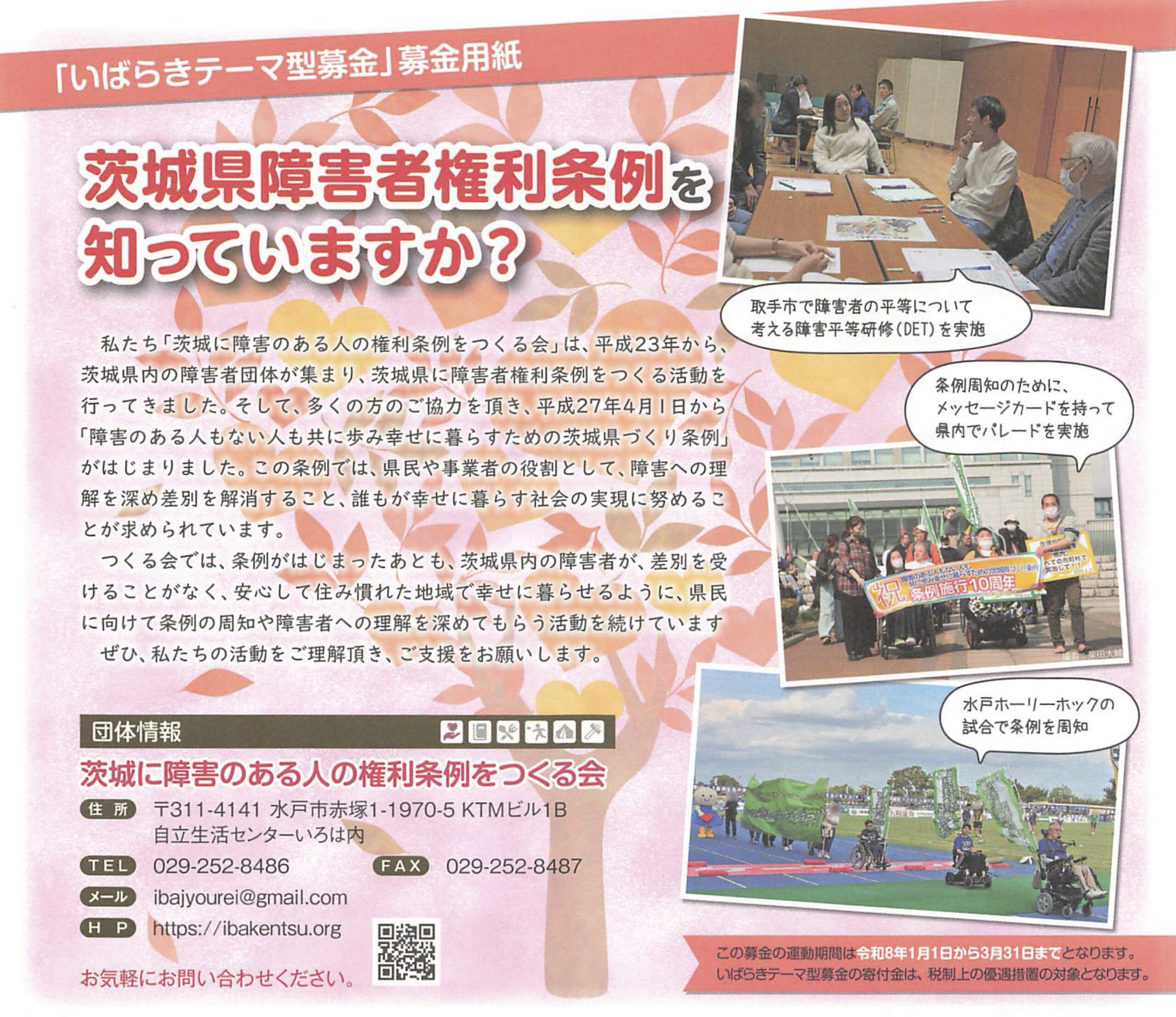 赤い羽根テーマ型募金のちらし